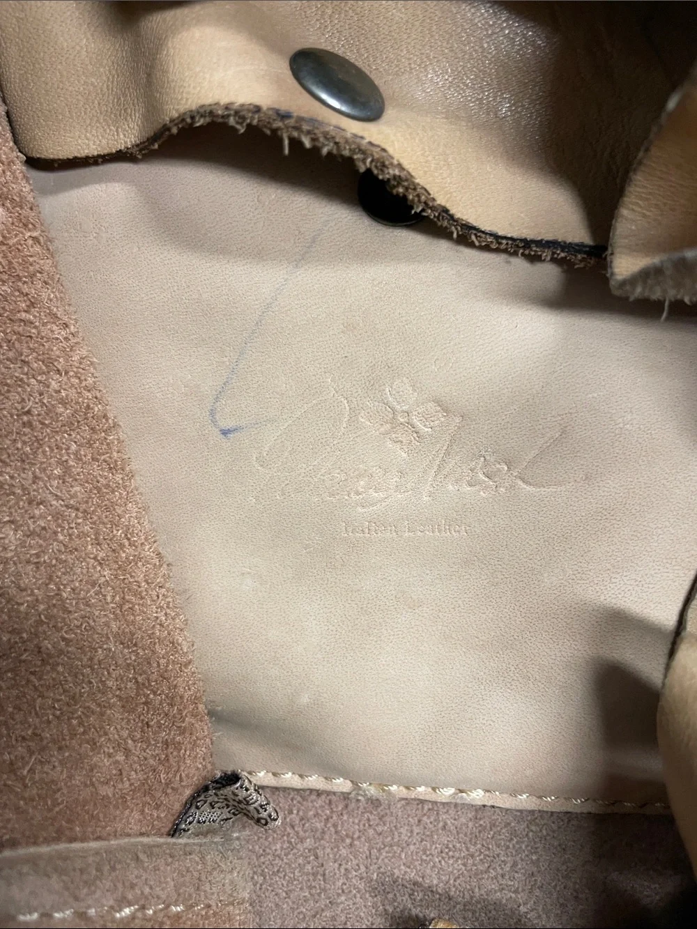 Patricia Nash Vasto Italian Leather Backpack Tan